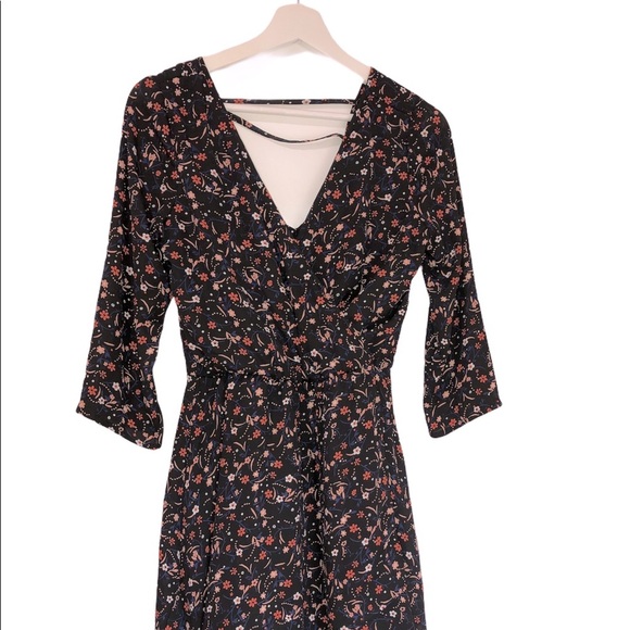 COPPER Key size small black floral summer dress - Picture 2 of 7